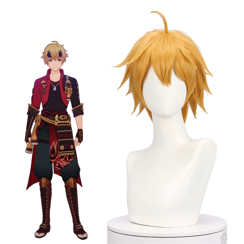 Genshin Impact Toma Yellow Short Cosplay Wig - lemailwigs