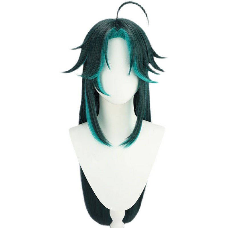 Genshin Impact Xiao Long Green Mixed Blue Cosplay Wigs - lemailwigs