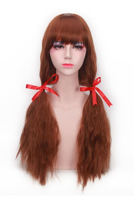 Girls Fashion Long Synthetic Waved Fluffy Wigs - lemailwigs