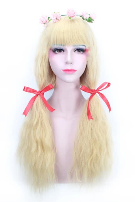Girls Fashion Long Synthetic Waved Fluffy Wigs - lemailwigs