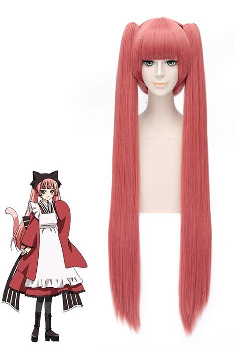 Gugure! Kokkuri - san Tama Watermelon Red Anime Cosplay Hair Wig - lemailwigs