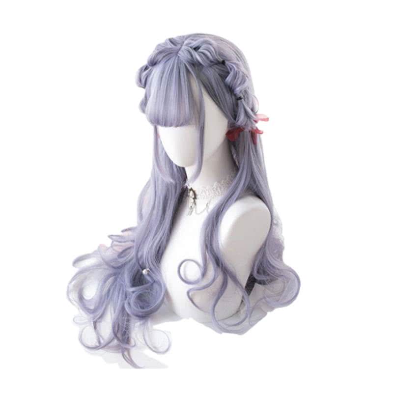 Halloween 70cm Long Curly Lolita Wigs Mixed Color Harajuku Cosplay Wig - lemailwigs