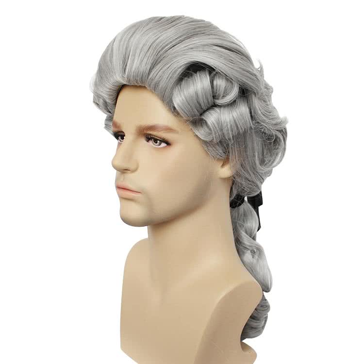 Halloween Men Long Curly Judge Wigs Evening Party Cosplay Wigs - lemailwigs
