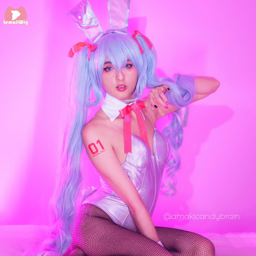 Hatsune Miku Long Blue Cosplay Wigs - C - lemailwigs