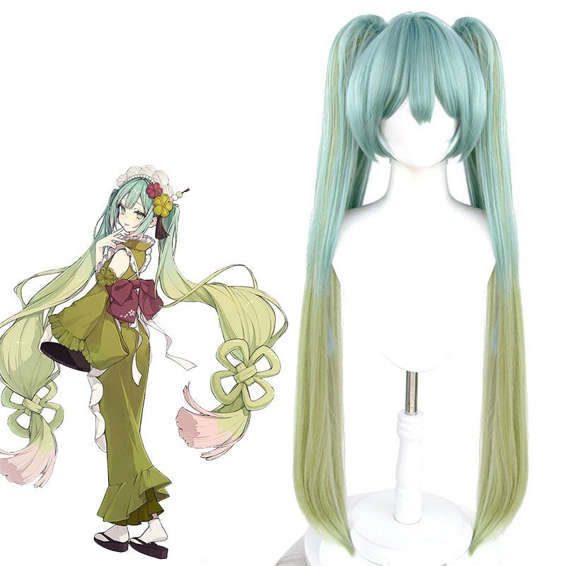 Hatsune miku Matcha Green Tea Parfait Halloween Cosplay Wigs - lemailwigs