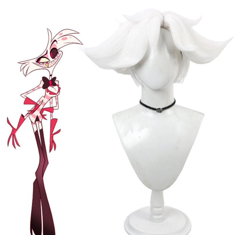 Hazbin Hotel Angel Dust Cosplay Wig - lemailwigs