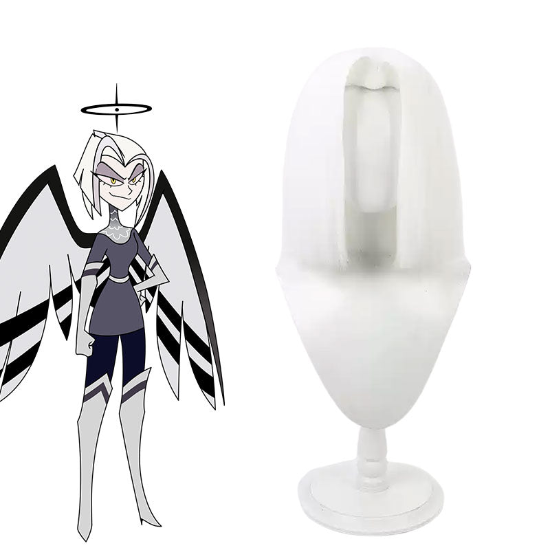 Hazbin Hotel Lute White Cosplay Wig - lemailwigs