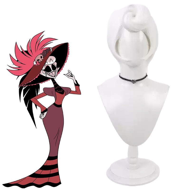 Hazbin Hotel Rosie White Cosplay Wig - lemailwigs