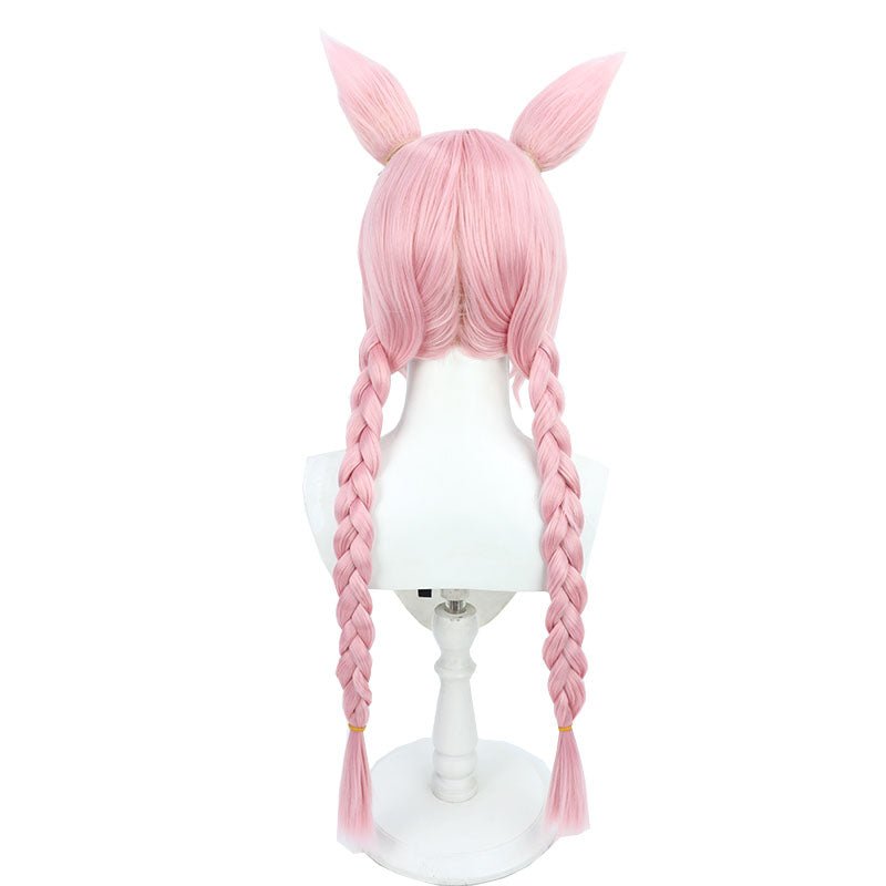 Hololive Hakui Koyori Pink Double Braid Cosplay Wig - lemailwigs