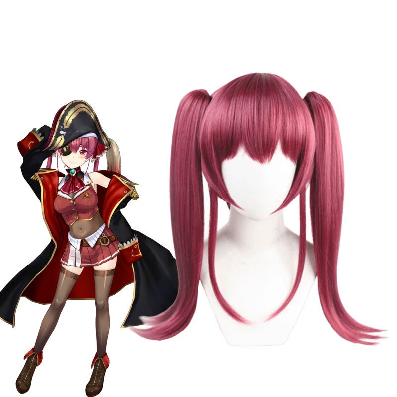 Hololive Vtuber Houshou Marine Red Cosplay Wigs 5 Styles - lemailwigs