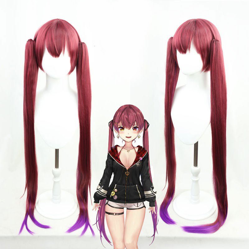 Hololive Vtuber Houshou Marine Red Cosplay Wigs 5 Styles - lemailwigs