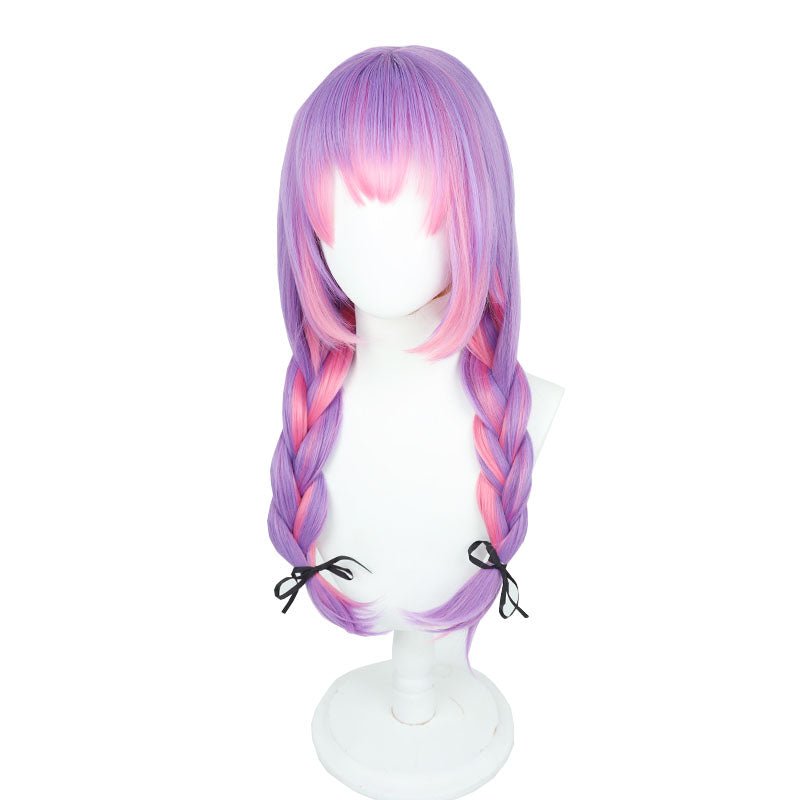 Hololive Vtuber Tokoyami Towa Purple Mixed Pink Cosplay Wig - lemailwigs