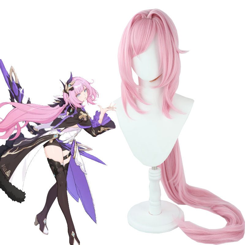 Honkai Impact 3rd Elysia Long Pink Cosplay Wigs - B - lemailwigs