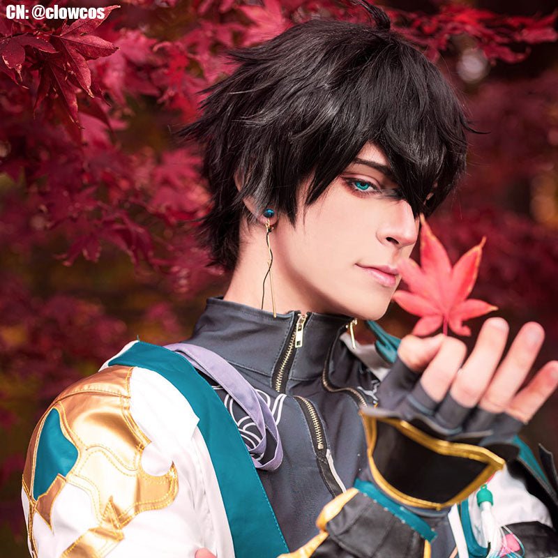 Honkai: Star Rail Dan Heng Short Black Cosplay Wig - lemailwigs
