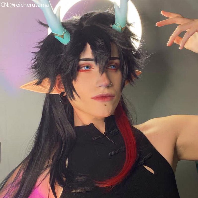 Honkai: Star Rail Danheng Imbibitor Lunae Long Multi Color Cosplay Wig6
