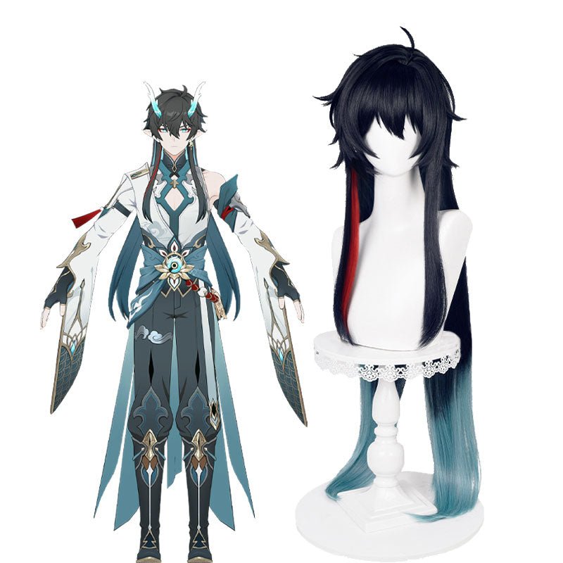Honkai: Star Rail Danheng Imbibitor Lunae Long Multi Color Cosplay Wig1