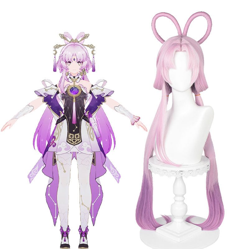 Honkai: Star Rail Fu Xuan Pink Gradient Purple Cosplay Wig - lemailwigs