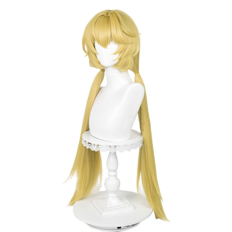 Honkai: Star Rail Hook Long Yellow Double Ponytail Cosplay Wig - lemailwigs