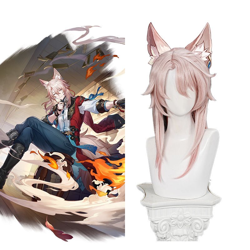 Honkai Star Rail Jiaoqiu Pink Long Cosplay Wig - lemailwigs