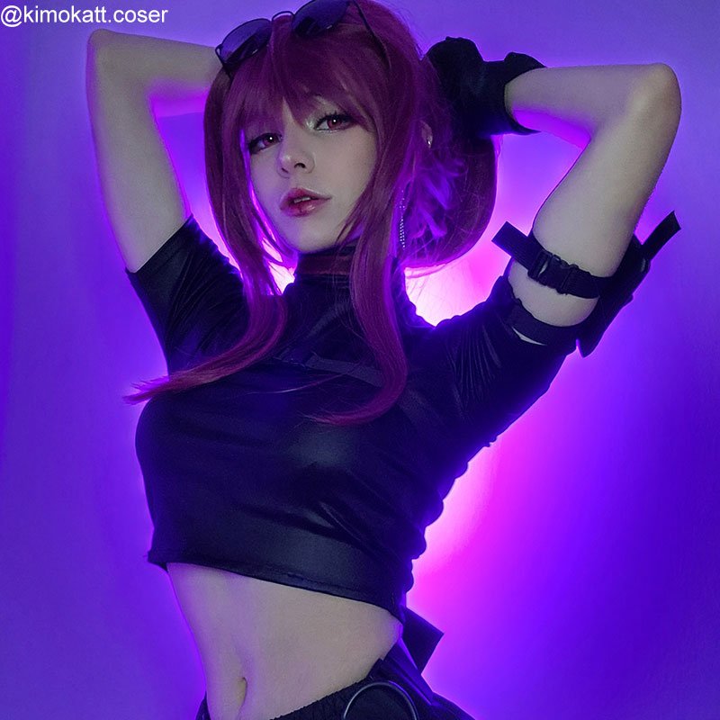 Honkai: Star Rail Kafka Wine Red Cosplay Wig - lemailwigs