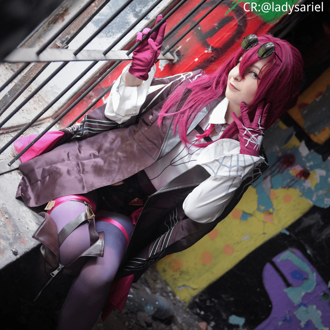 Honkai: Star Rail Kafka Wine Red Cosplay Wig - lemailwigs