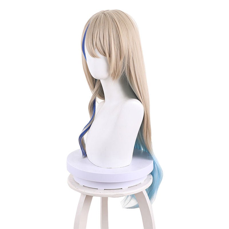 Honkai: Star Rail Serval Light Brown Mixed Blue Cosplay Wig - lemailwigs