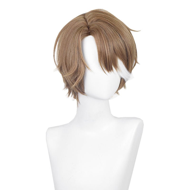 Honkai: Star Rail Welt Yang Brown Mixed White Cosplay Wig - lemailwigs
