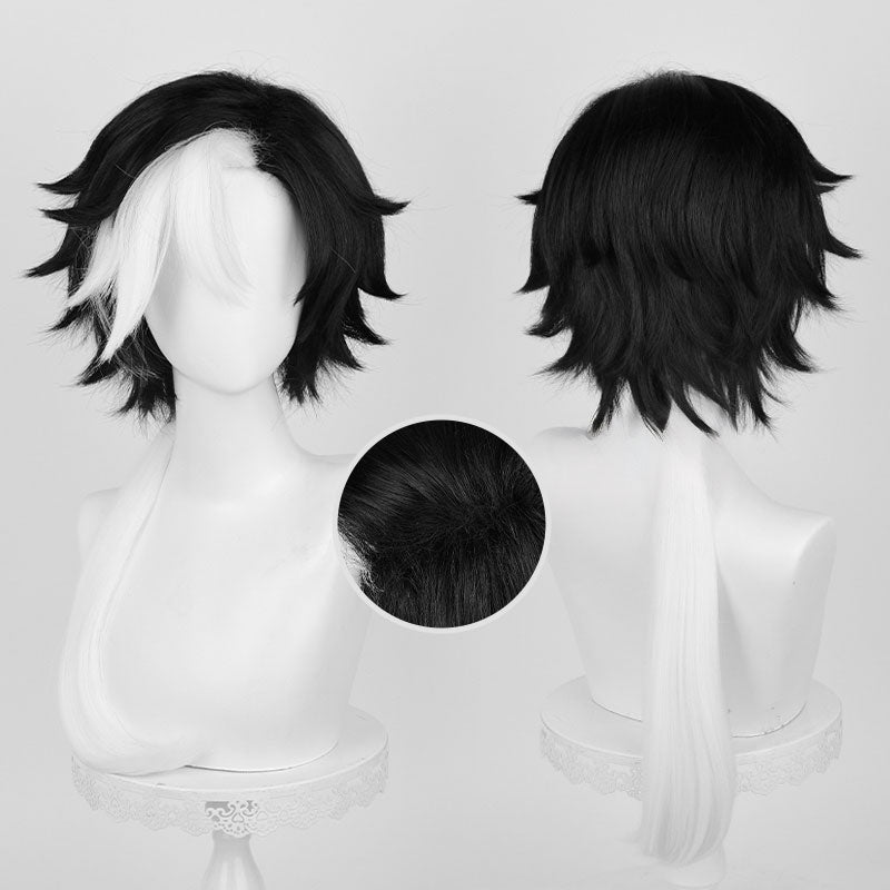 Identity V Patient Luminary Black mixed White Halloween Cosplay Wig - lemailwigs