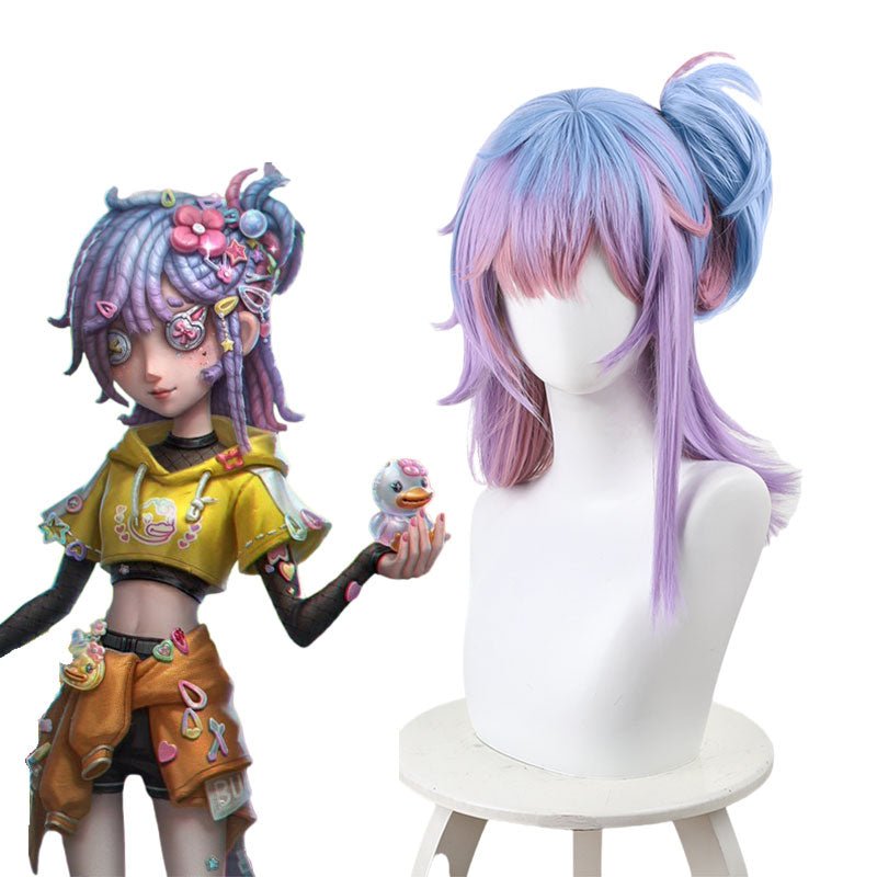 Identity V Perfumer Buffy Purple mixed Blue Cosplay Wig - lemailwigs