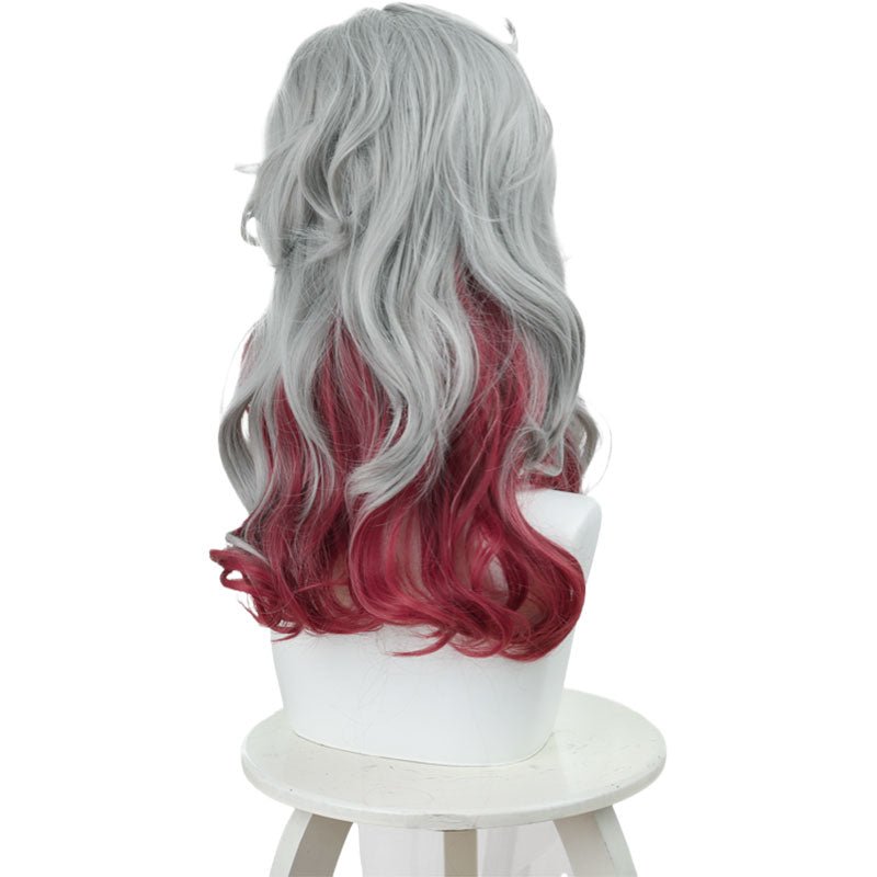 Identity V Psychologist Doomsday Rescuer Grey mixed Red Cosplay Wig - lemailwigs