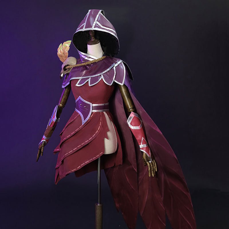 【In Stock 】L - email Wig LOL Xayah The Rebel Cosplay Costume - lemailwigs