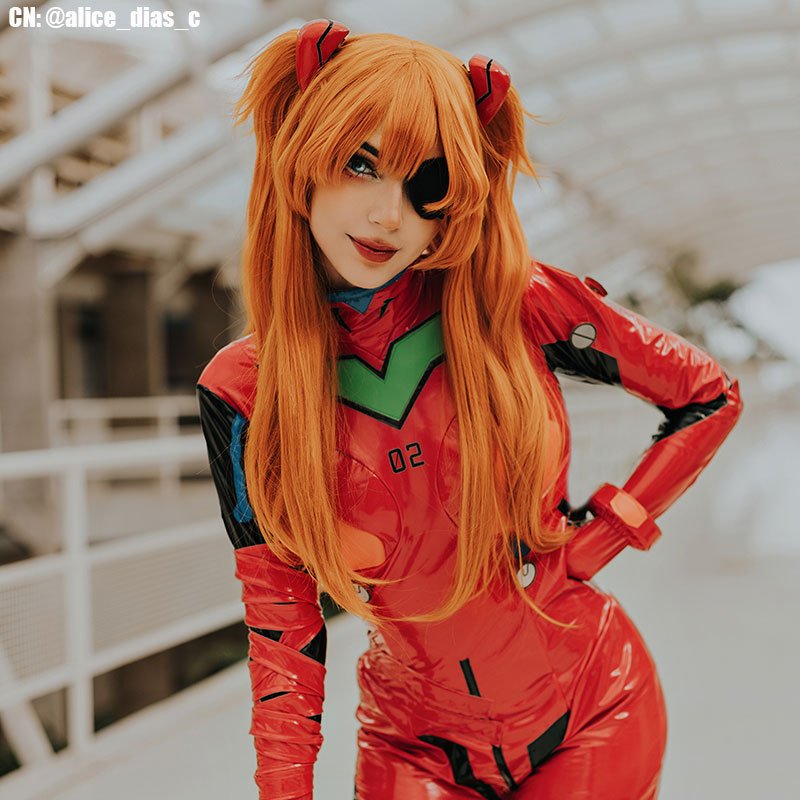 【In Stock】L - email Wig Anime EVA Asuka Langley Combat Suit Cosplay Costume - lemailwigs