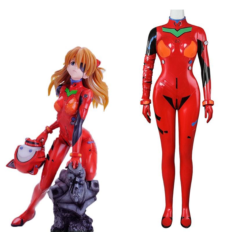 【In Stock】L - email Wig Anime EVA Asuka Langley Combat Suit Cosplay Costume - lemailwigs