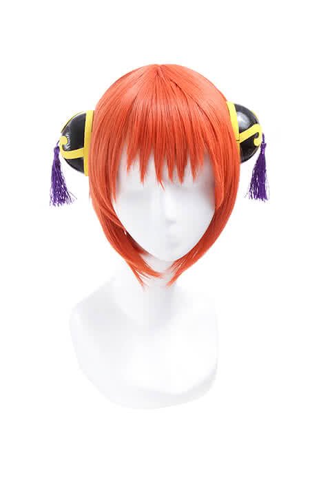 Japanese Anime Gintama /Silver Soul Kagura Orange Cosplay Wig - lemailwigs