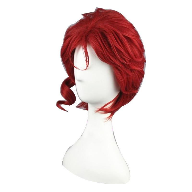 JoJo's Bizarre Adventure Kakyouin Noriaki Short Red Curly Cosplay Wigs - lemailwigs