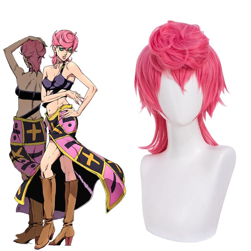 JoJo's Bizarre Adventure Trish Una Pink Cosplay Wigs - lemailwigs