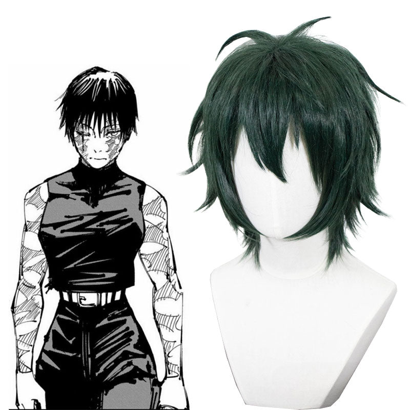 Jujutsu Kaisen Maki Zen'in Short Green Cosplay Wig - lemailwigs
