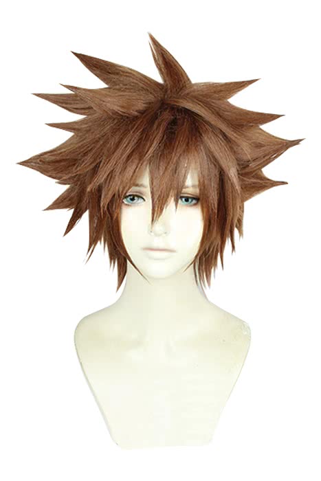 Kingdom Hearts III Sora Short Brown Cosplay Wigs - lemailwigs