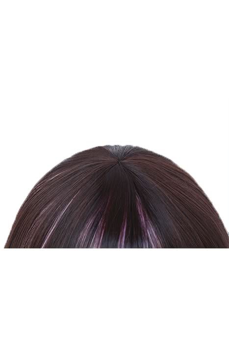 Kizuna AI AI Channel Youtuber Short Straight Brown Mixed Pink Cosplay Wigs - lemailwigs