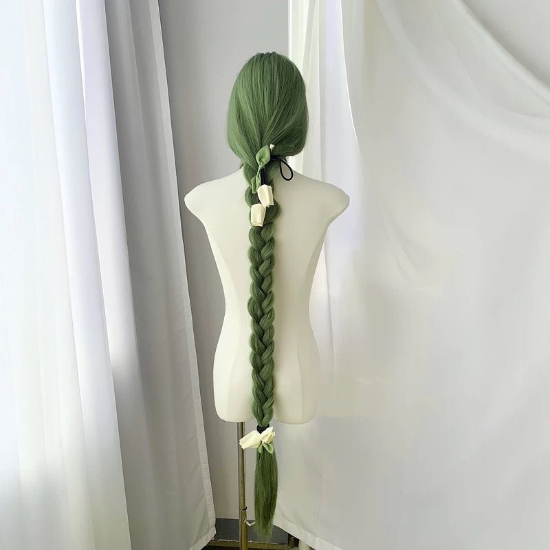 L - email Wig 130cm Extra Long Green Straight Lolita Wig - lemailwigs