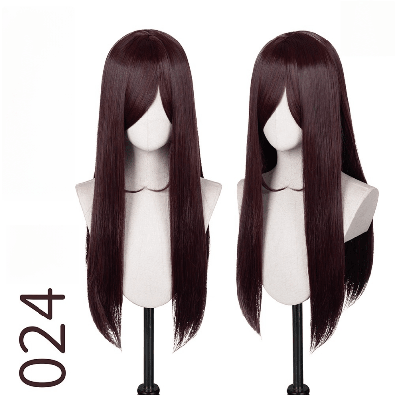 L - email Wig 24 Colors Black White Gray Brown 60cm General Cosplay Wigs - lemailwigs