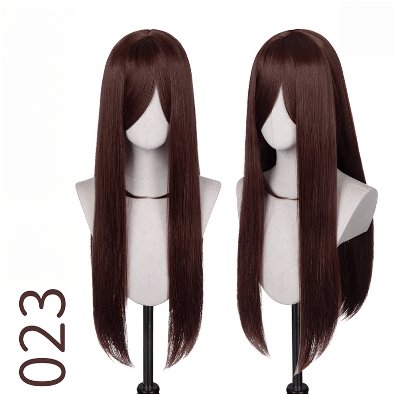 L - email Wig 24 Colors Black White Gray Brown 60cm General Cosplay Wigs - lemailwigs