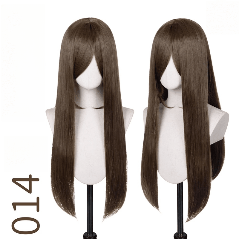 L - email Wig 24 Colors Black White Gray Brown 60cm General Cosplay Wigs - lemailwigs