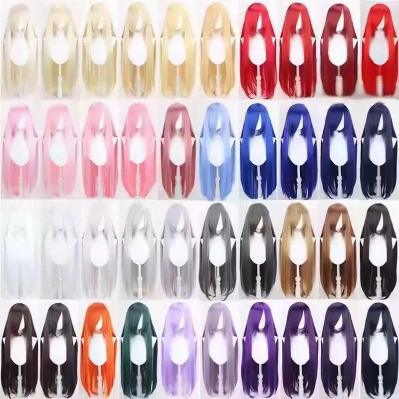 L - email Wig 41 Colors 100cm Long Straight General Cosplay Wigs - lemailwigs