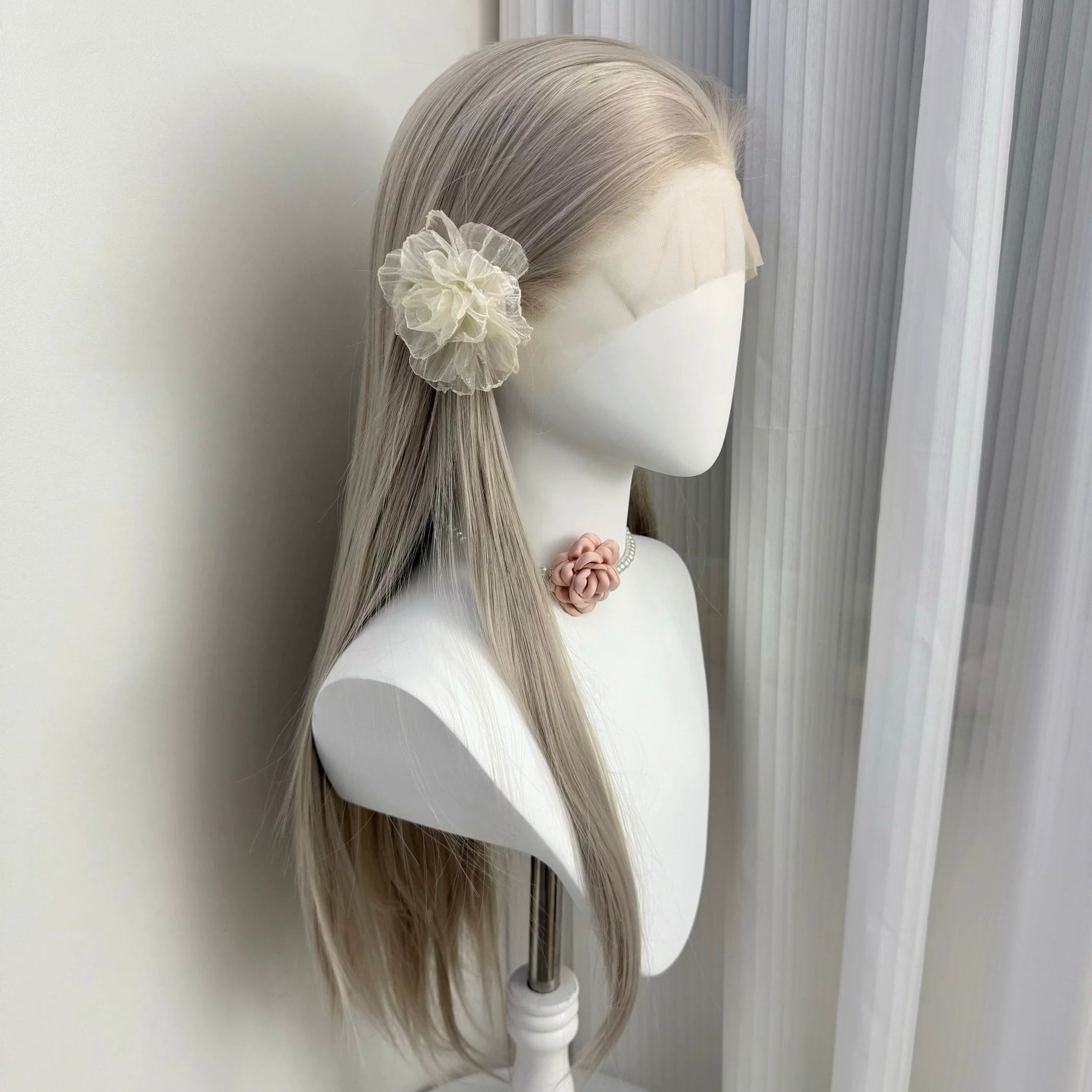 L - email Wig 6 Colors 13 x 3.5 Hand Hook 70cm Long Straight Lace Front Wigs - lemailwigs