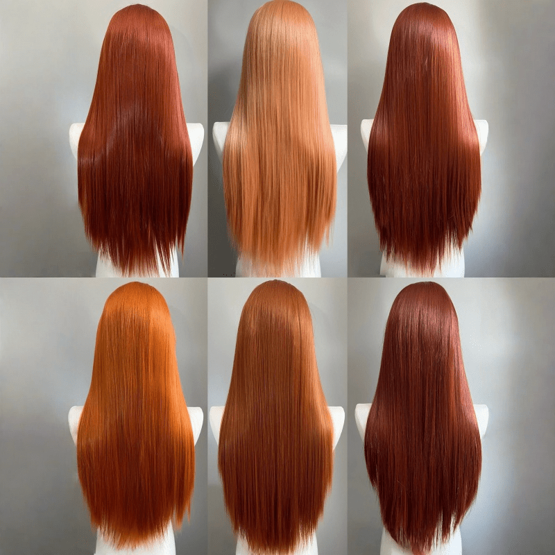 L - email Wig 6 Colors 13×4 Hand Hook 80cm Long Straight Font Lace Wig - lemailwigs