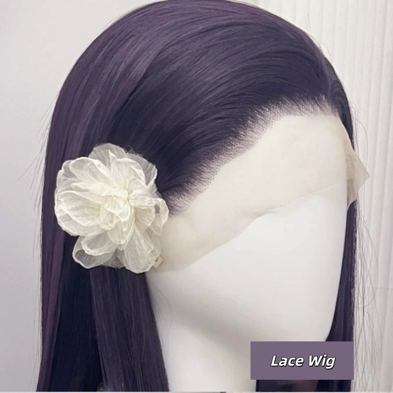 L - email Wig 9 Colors 13×4 Hand Hook 80cm Long Straight Font Lace Wig - lemailwigs