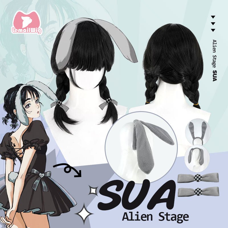 L - email Wig Alien Stage 3rd Anniversary Sua Cosplay Costume And Wig Full Set - lemailwigs