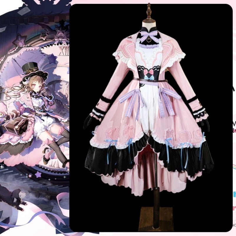 L - email Wig Arknights Eyjafjalla Fluffy Cotton Witch Cosplay Costume - lemailwigs