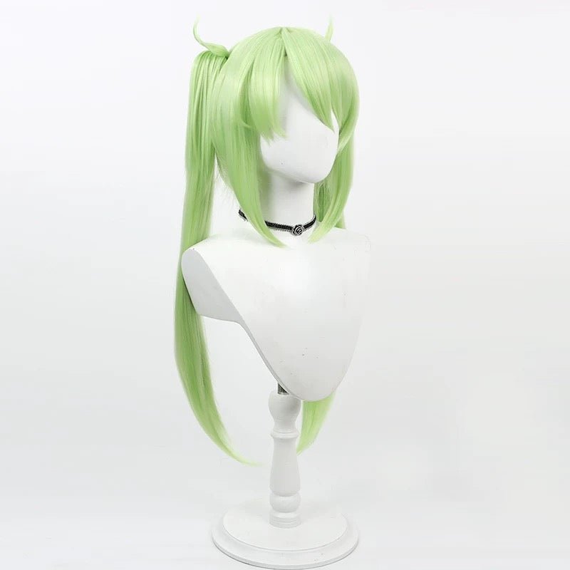 L - email Wig Blue Archive Highlander Railroad School Green Cosplay Wig - lemailwigs